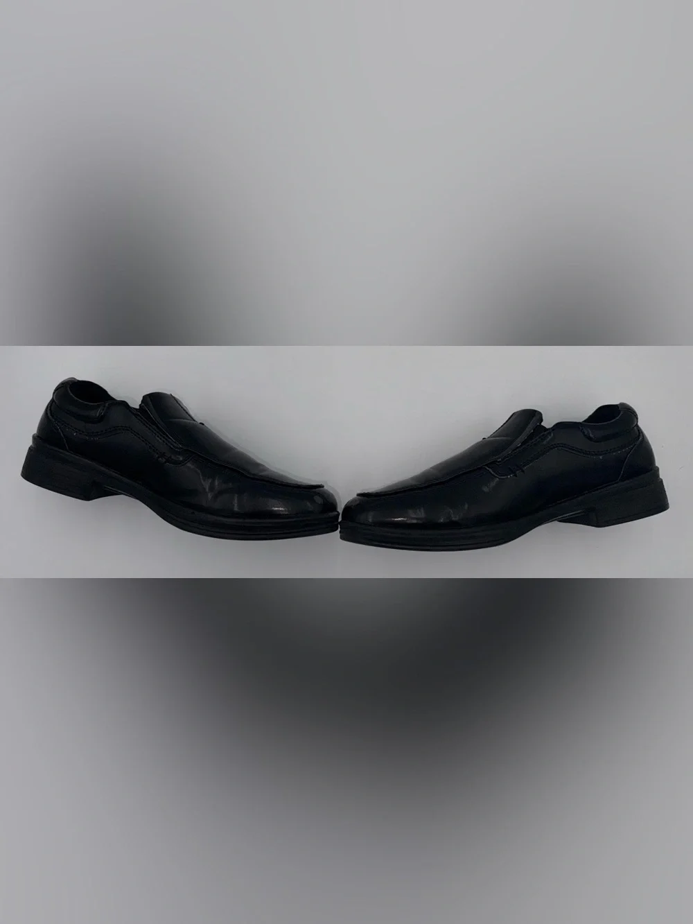Deer Stags Wise Black Slip-On Dress Shoes Boys Size 3 Wide School Loafers